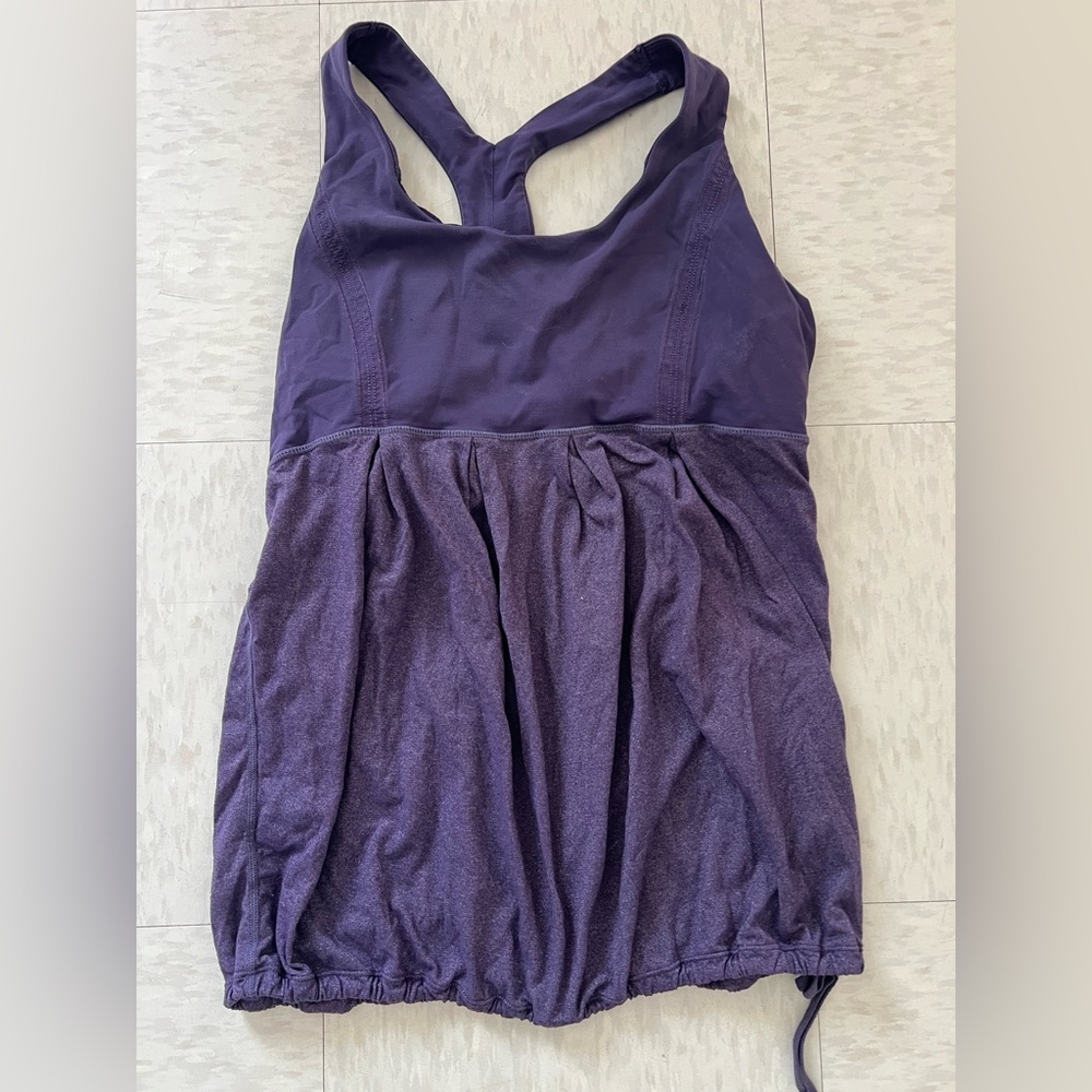 Lululemon Purple Layered Bubble Hem Tank Top